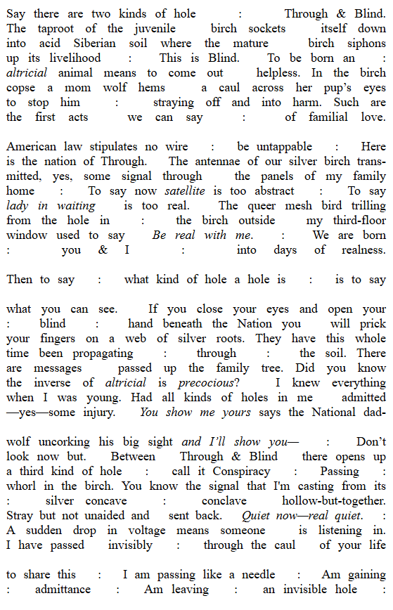 Text of Note on Passing (poem)
